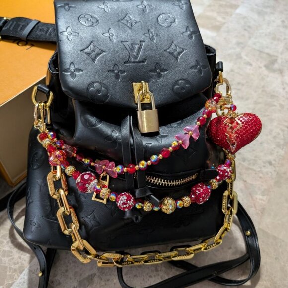 ALL GENUINE LEATHER Fashion Backpack-Matte BLACK & Gold Tone Accents-BRAND New - Picture 1 of 5